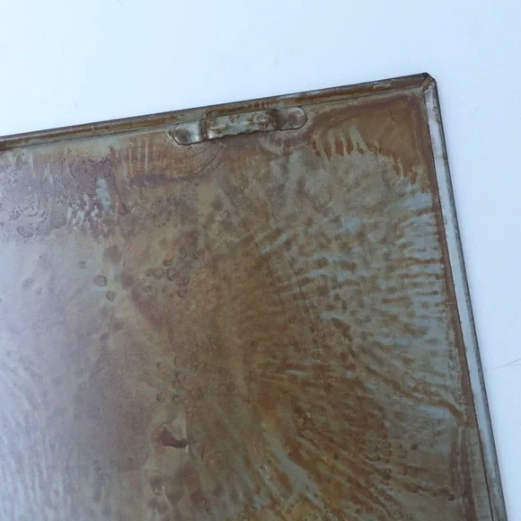 Set of 2 metal plaques Home Wall Decor French Dessert Retro Vintage Distressed - Picture 8 of 9